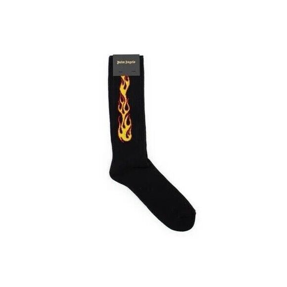 PALM ANGELS FLAME LOGO SOCKS SIZE M/L - Picture 2 of 2